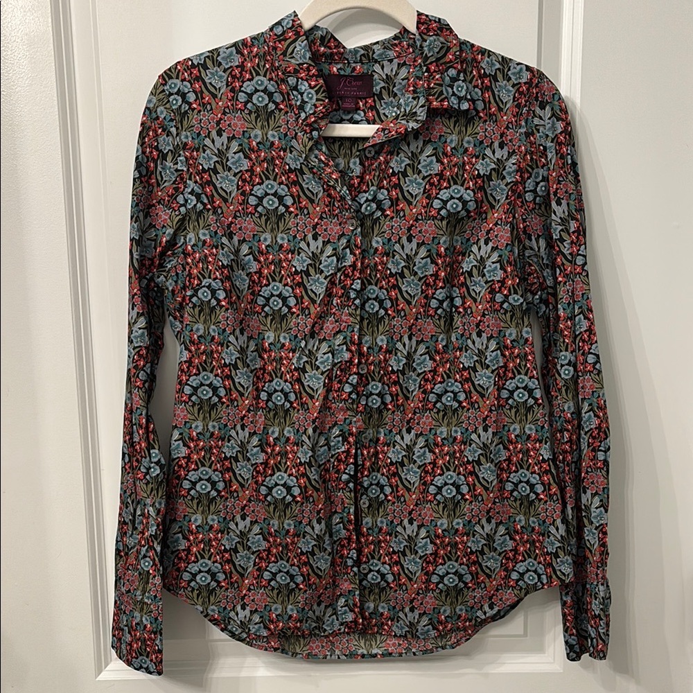 Floral Button-Up Blouse